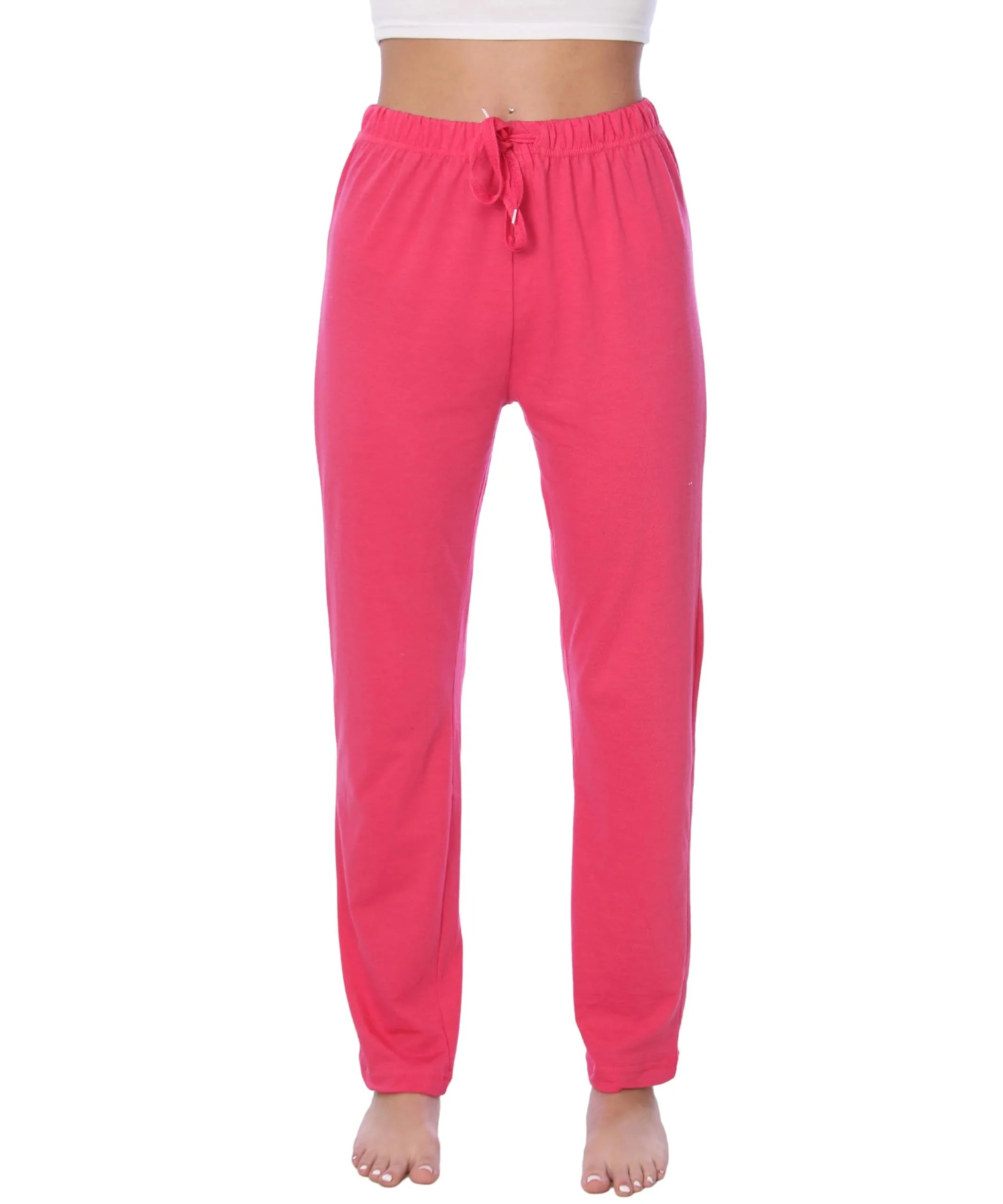 Women's Pink Cotton Long Sleeve Pajamas