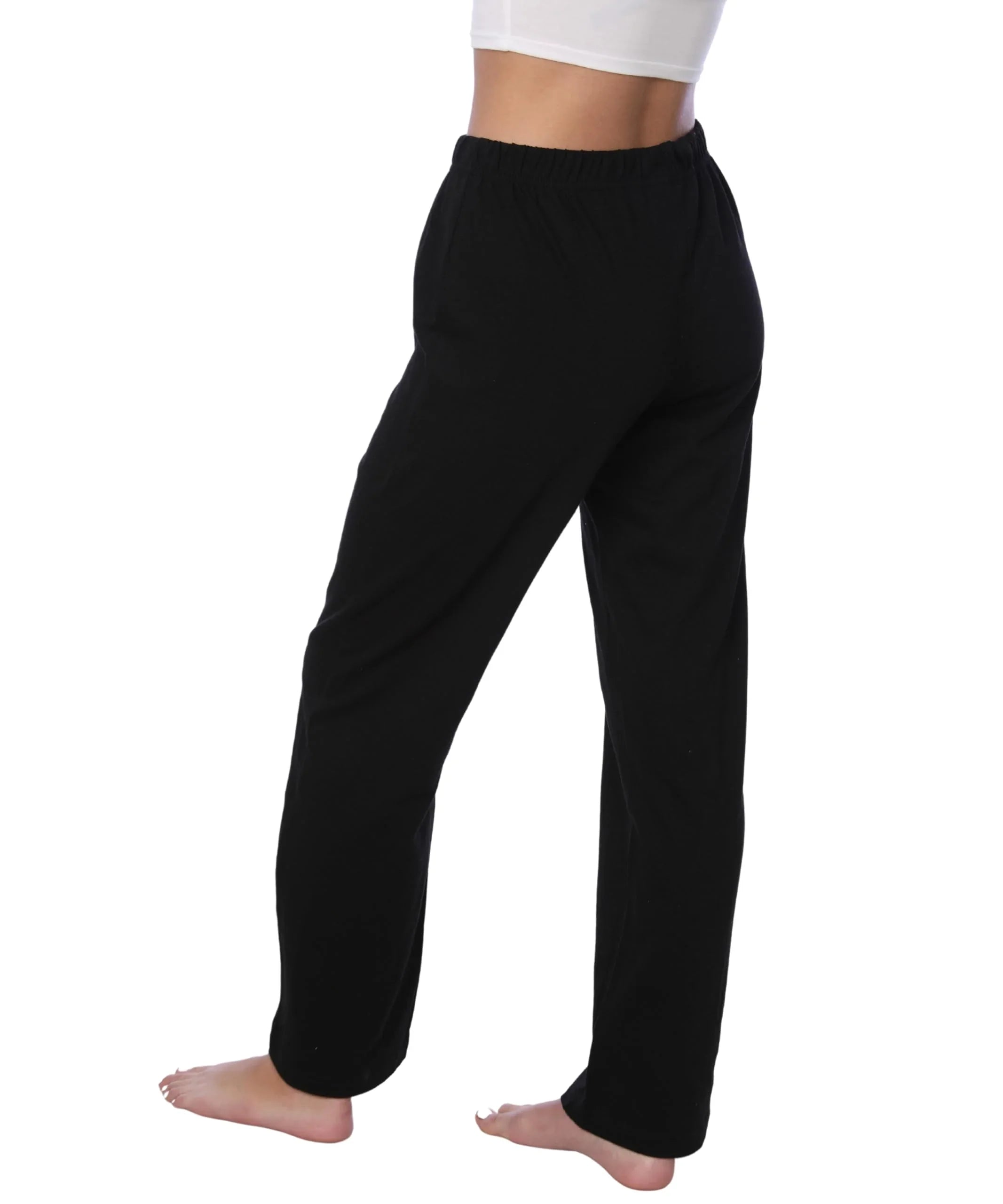 Women's Black Cotton Long Sleeve Pajamas