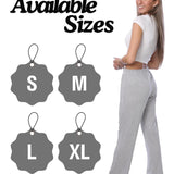 Women's Grey Cotton Long Sleeve Pajamas Size