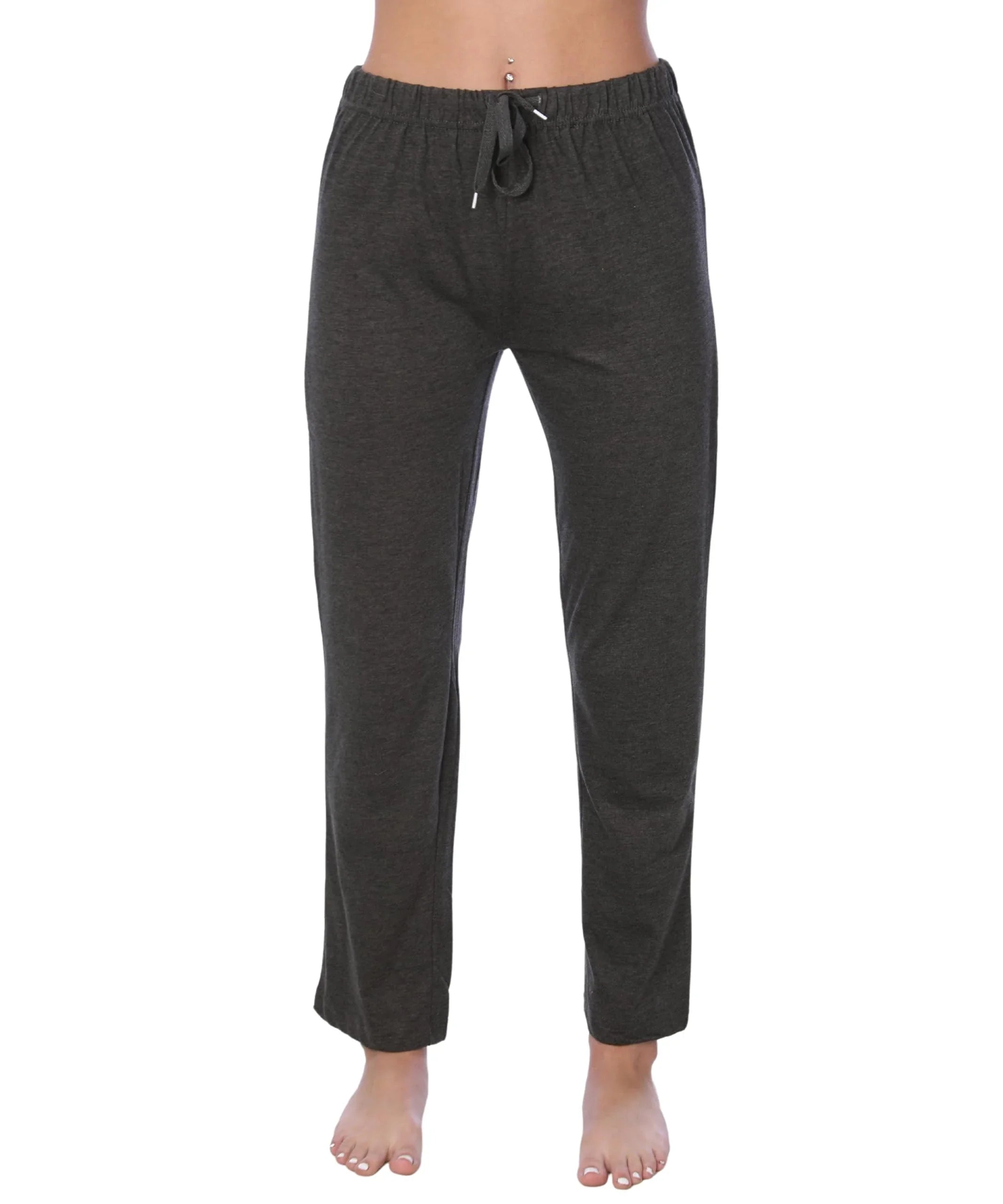 Women's Charcoal Cotton Long Sleeve Pajamas