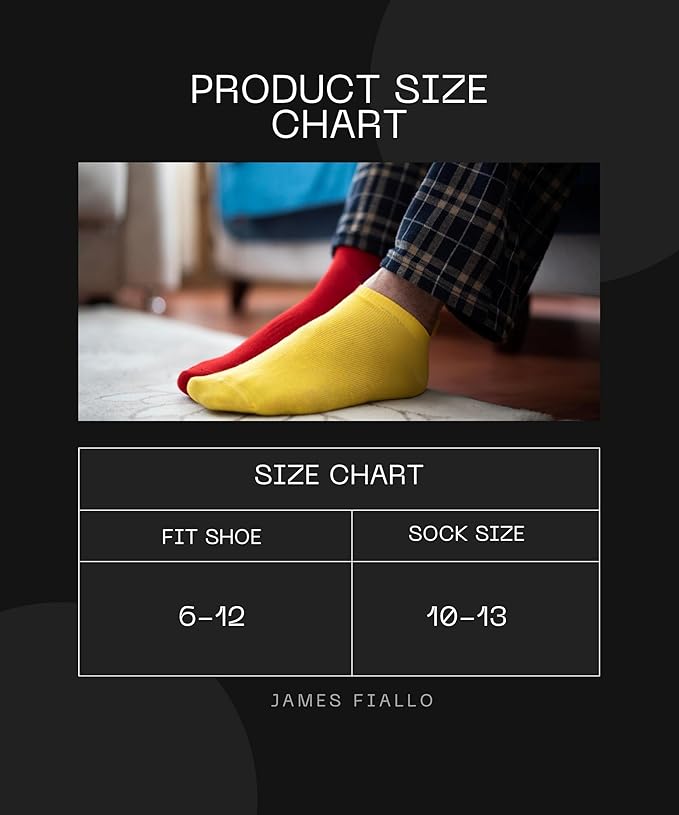 JAMES FIALLO Men's 10 Pairs Classy Extra Lightweight Midnight Blue Colorful Patterned Low Cut/No Show Socks - Tipi Toe Socks
