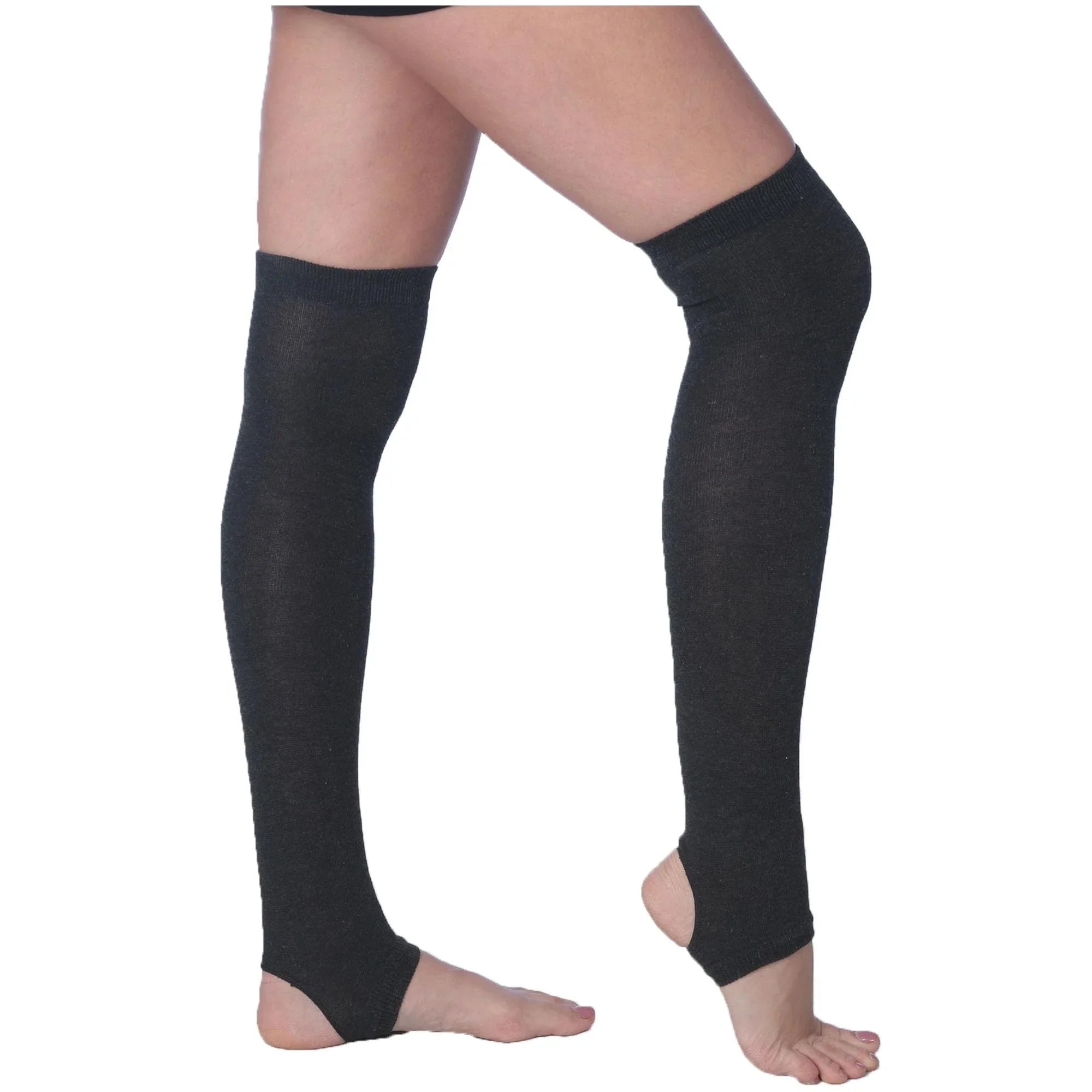 Charcoal Over Knee Socks
