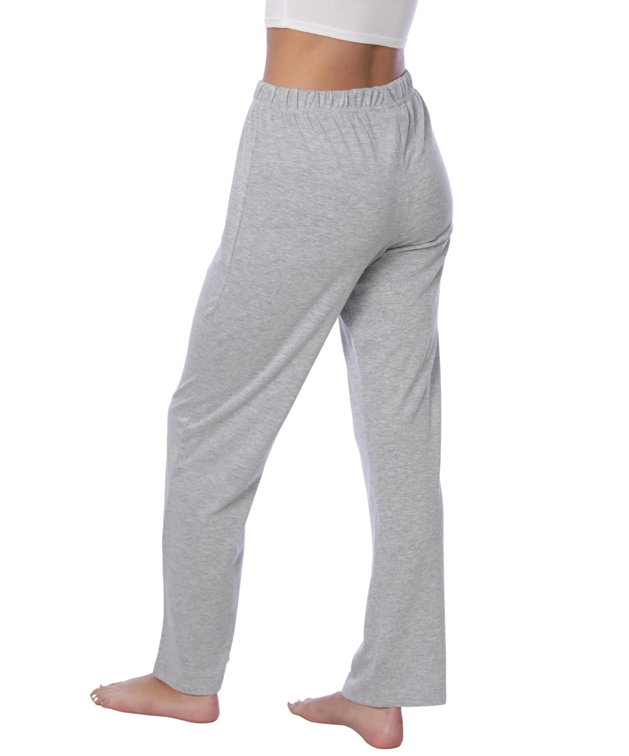 Women's Grey Cotton Long Sleeve Pajamas