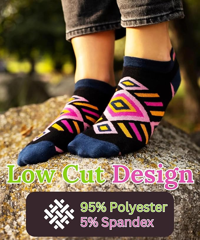 Neon No Show Socks for Women