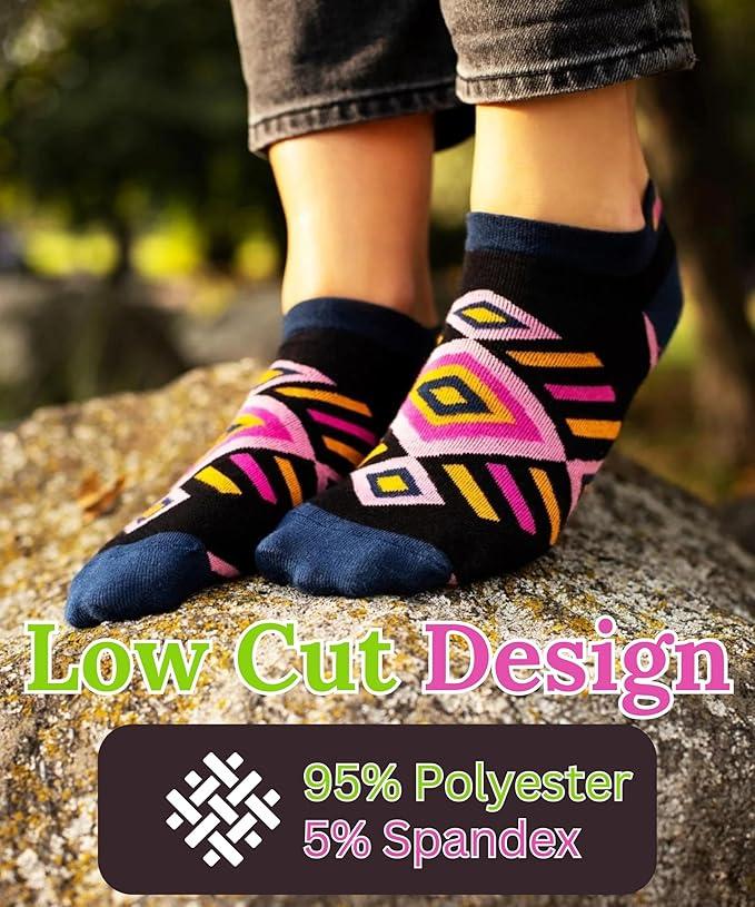 Tipi Toe Women's & Girls 20 Pairs Colorful Patterned Pastel Bloom & Bold Garden Cute Ankle Socks For Women - Tipi Toe Socks