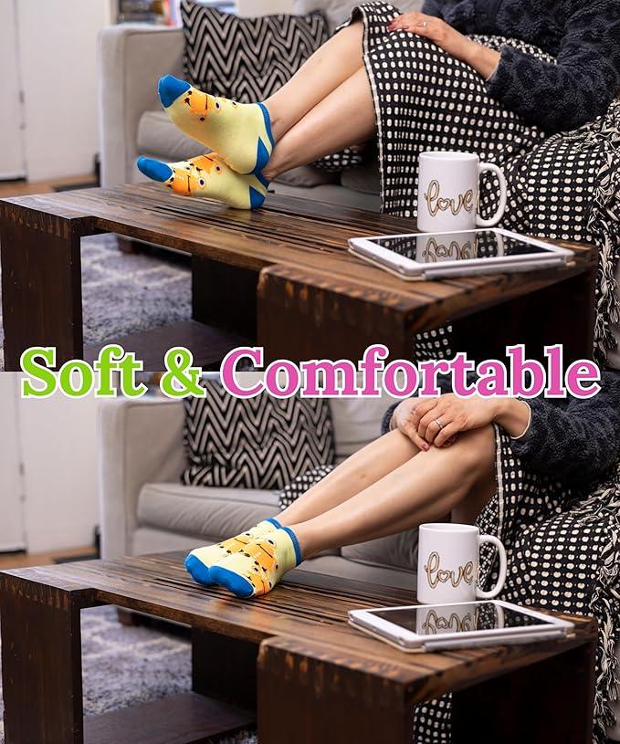 Tipi Toe Women's & Girls 20 Pairs Colorful Patterned Pastel Bloom & Bold Garden Cute Ankle Socks For Women - Tipi Toe Socks