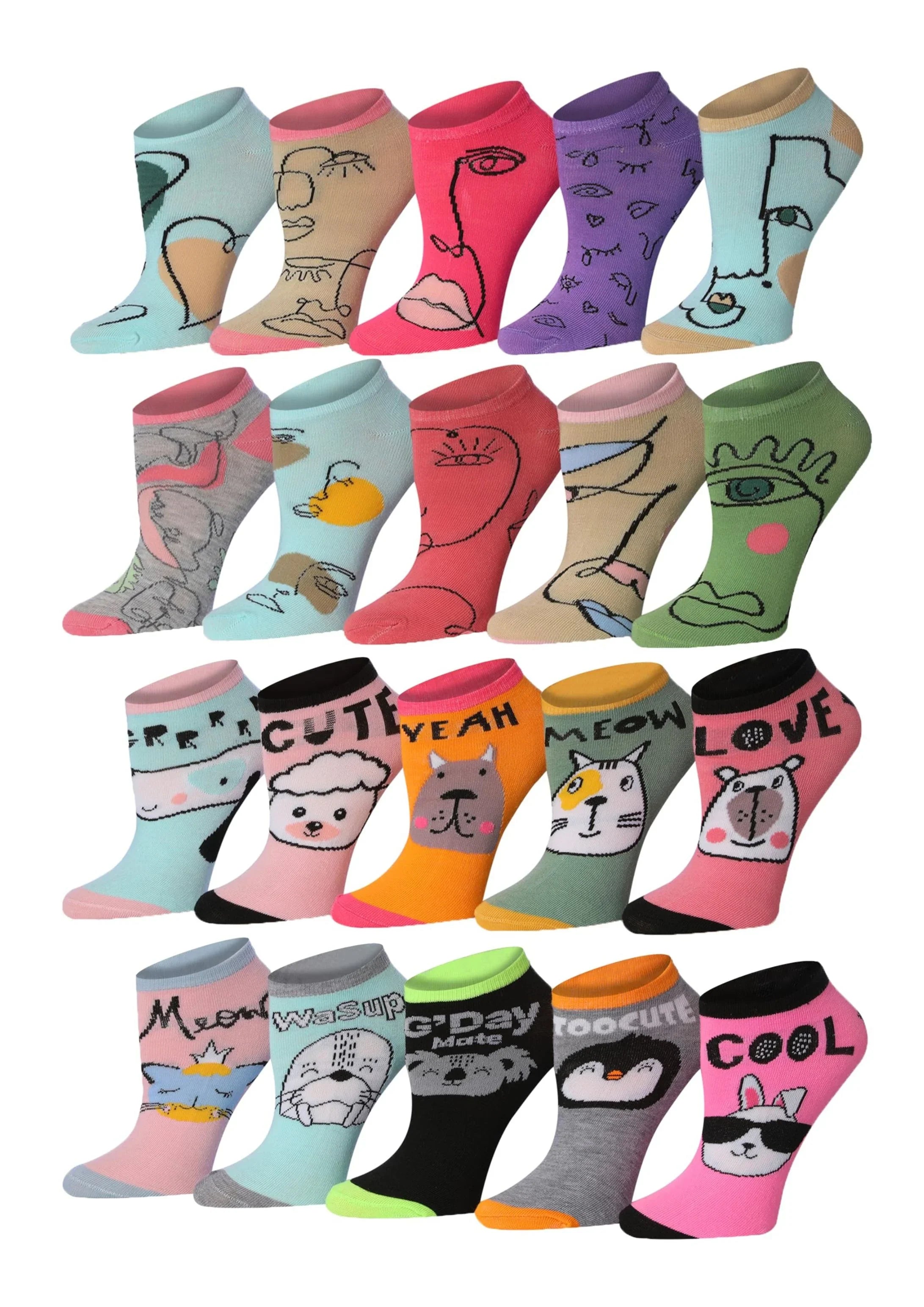 Trendy No Show Socks