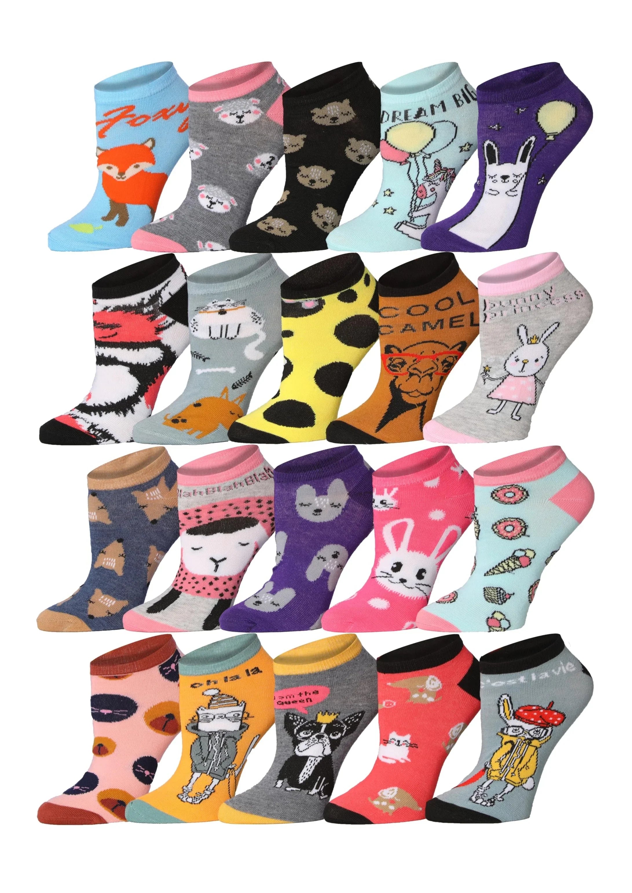 Animal Kingdom No Show Socks