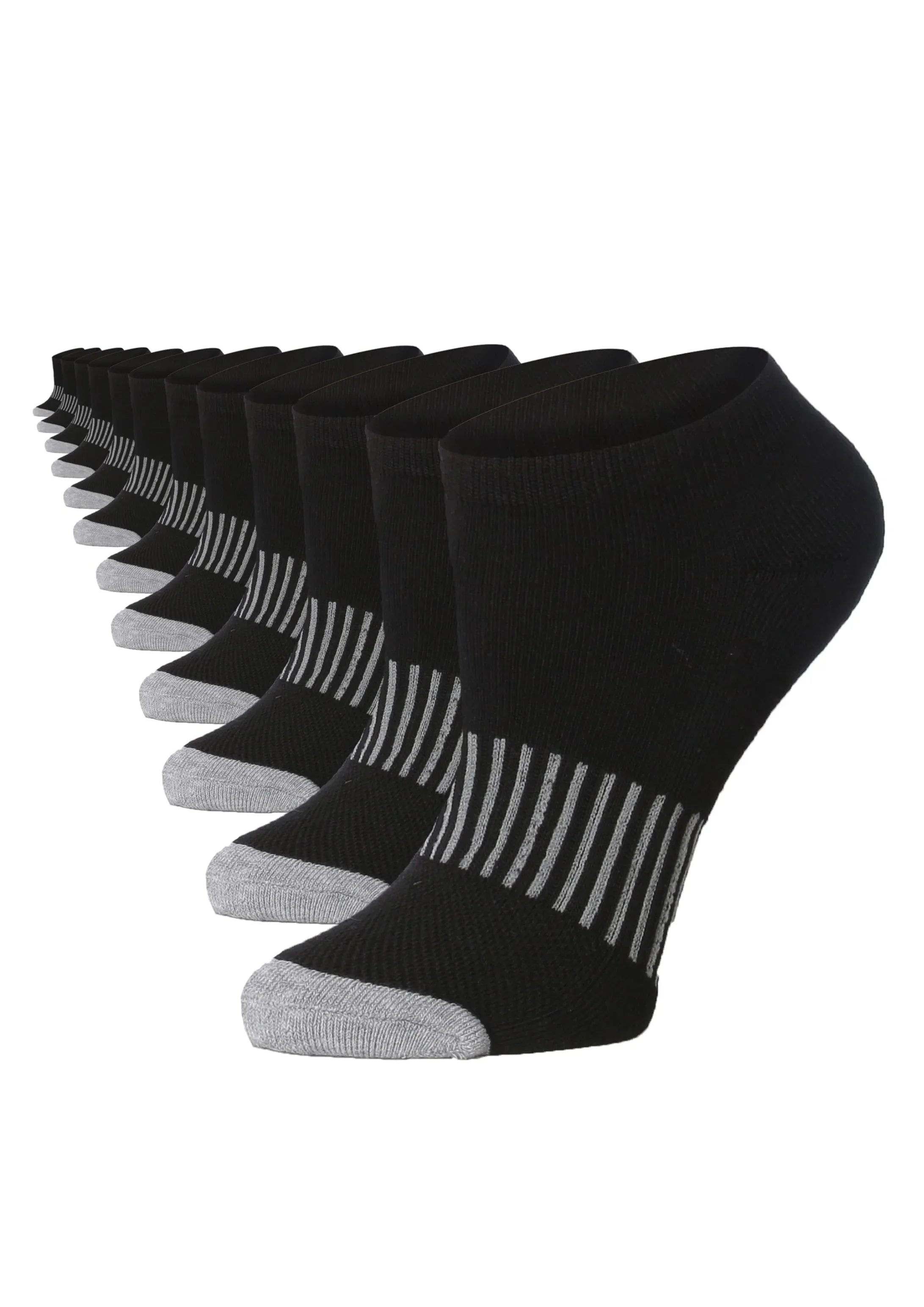Grey Stripe Low Cut Socks