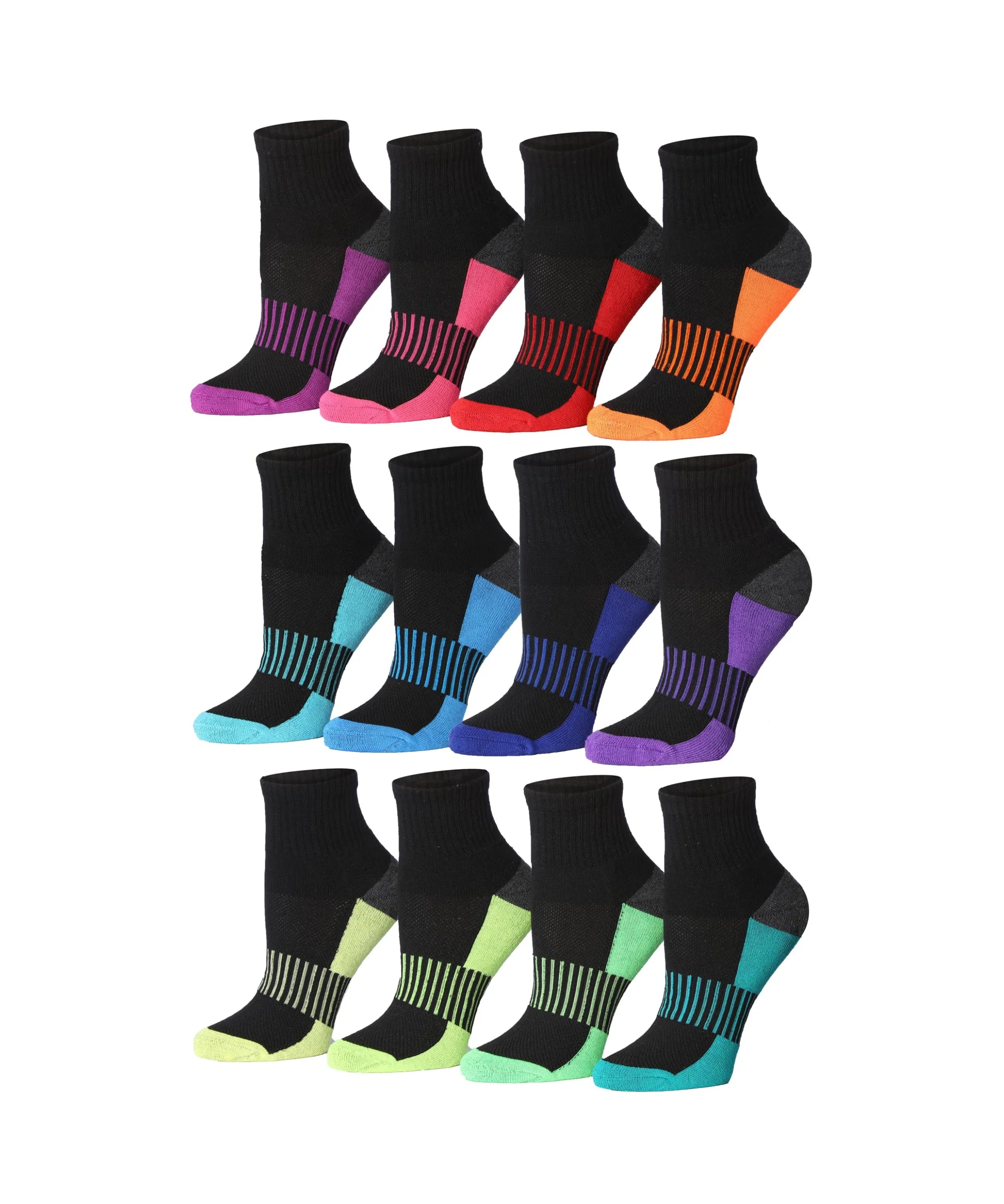Rainbow Quarter Socks