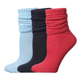 Blue Black & Pink Scrunch Socks