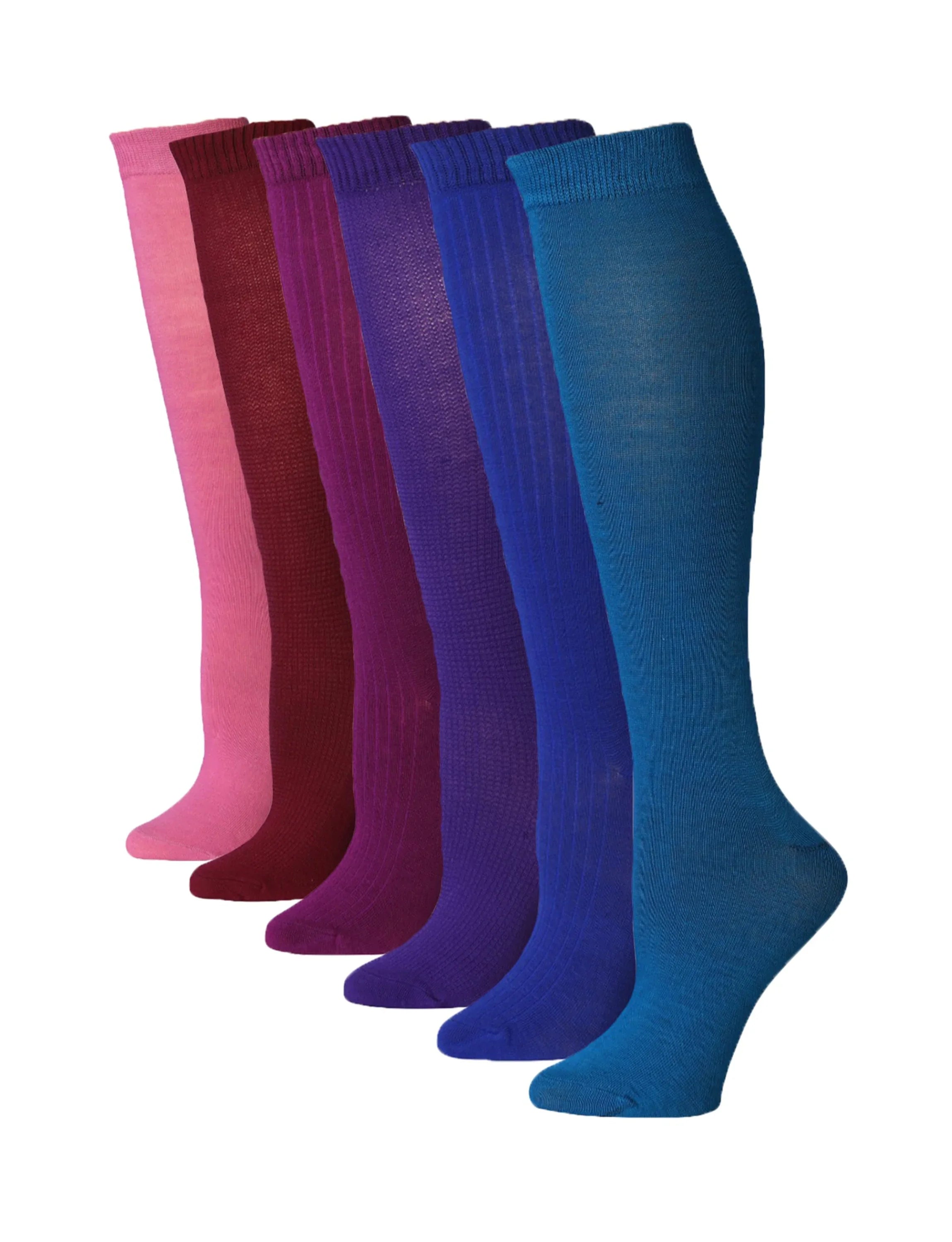 Solid Pattern Knee High Socks