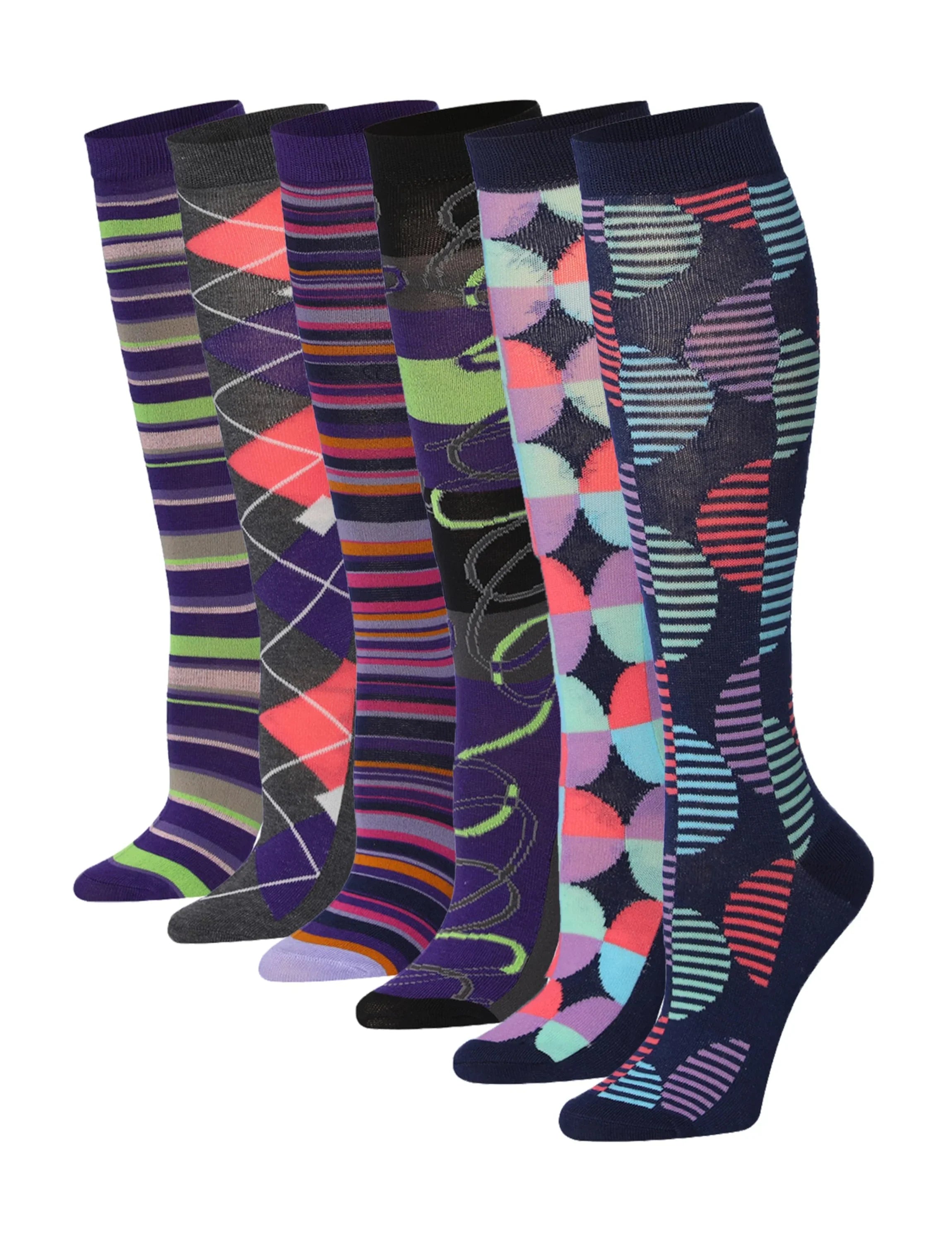 Argyle Pattern Knee Sock