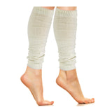 Isadora Paccini Women's Fashionable Snug-fit Ethereal Ivory Elegance Casual Leg Warmers - Tipi Toe Socks