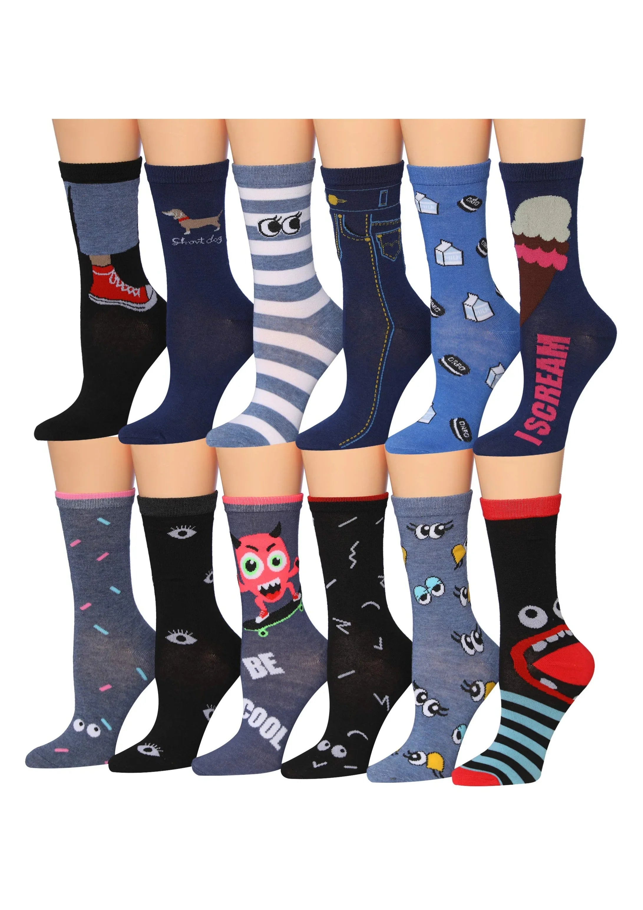 Monster Pattern Socks