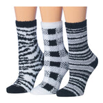 Zebra Pattern Fuzzy Socks