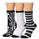 Zebra Fuzzy Socks