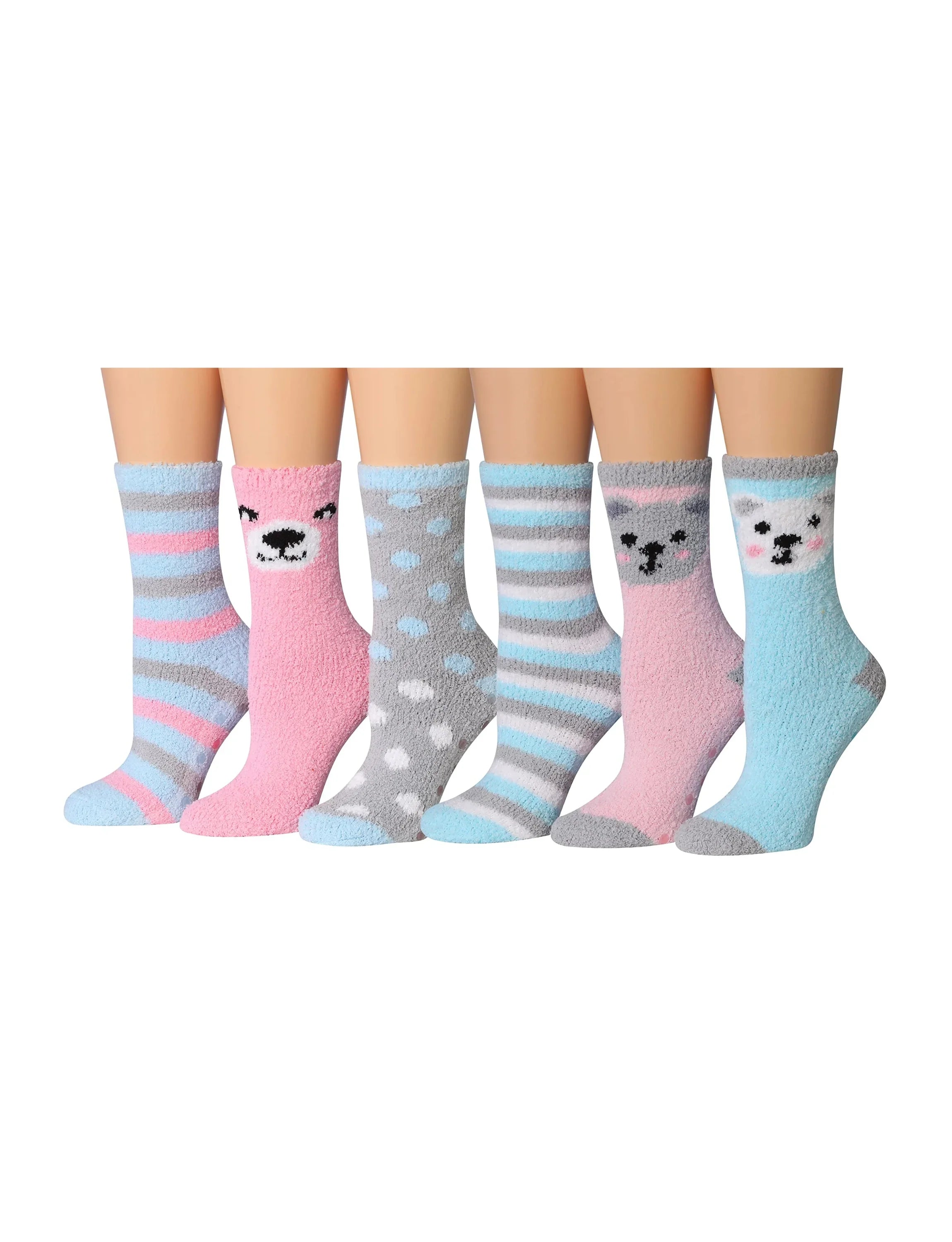 Dotted Fuzzy Socks
