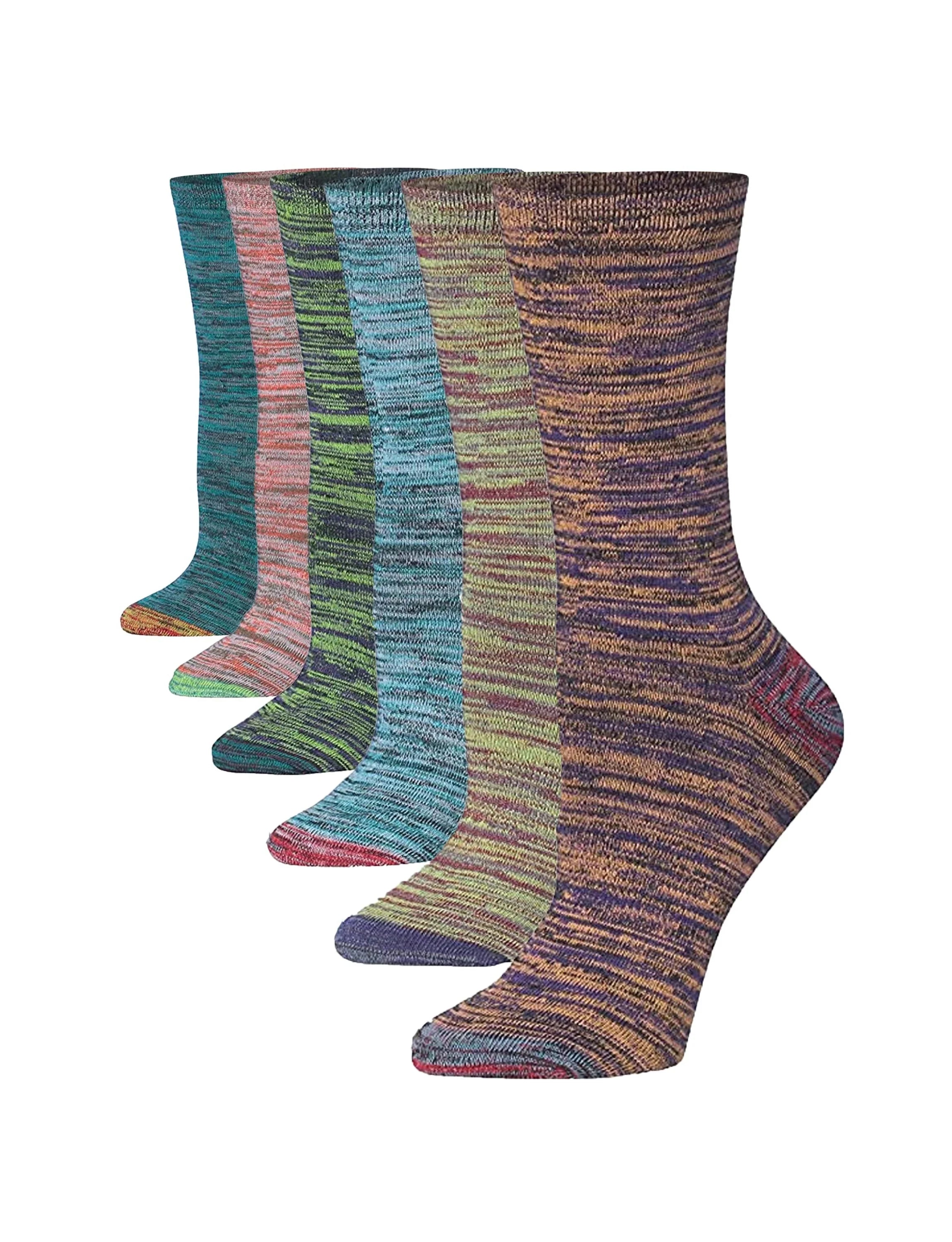Tipi Toe Women's 6 Pack Colorful Cosmic Fusion Patterned Lightweight Crew Socks, Size Medium Tipi Toe Women's 6 Pack Colorful Cosmic Fusion Patterned Lightweight Crew Socks, Size Medium