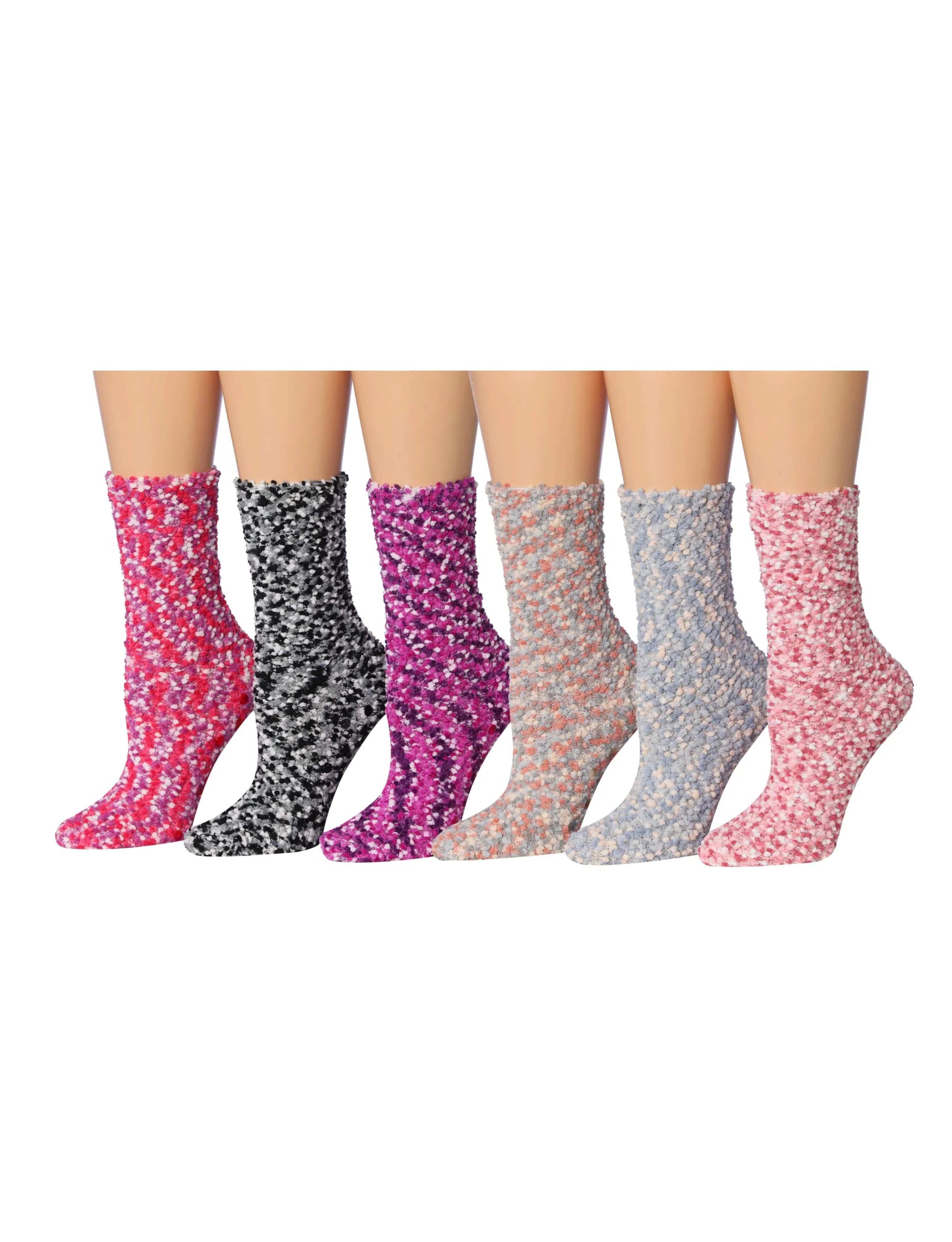 Maroon fuzzy socks