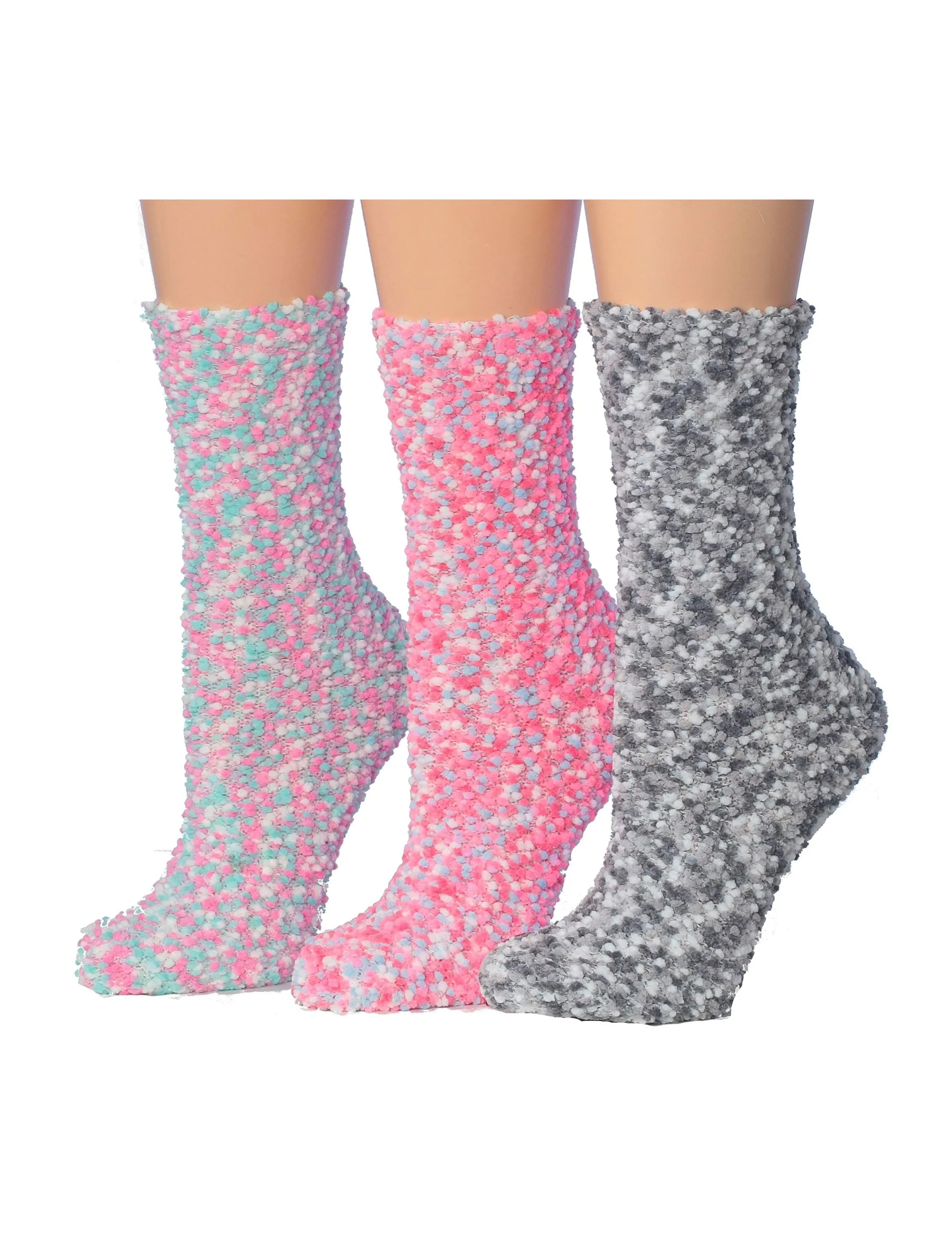 Rose Fuzzy Socks