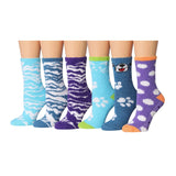 Peacock Fuzzy Socks