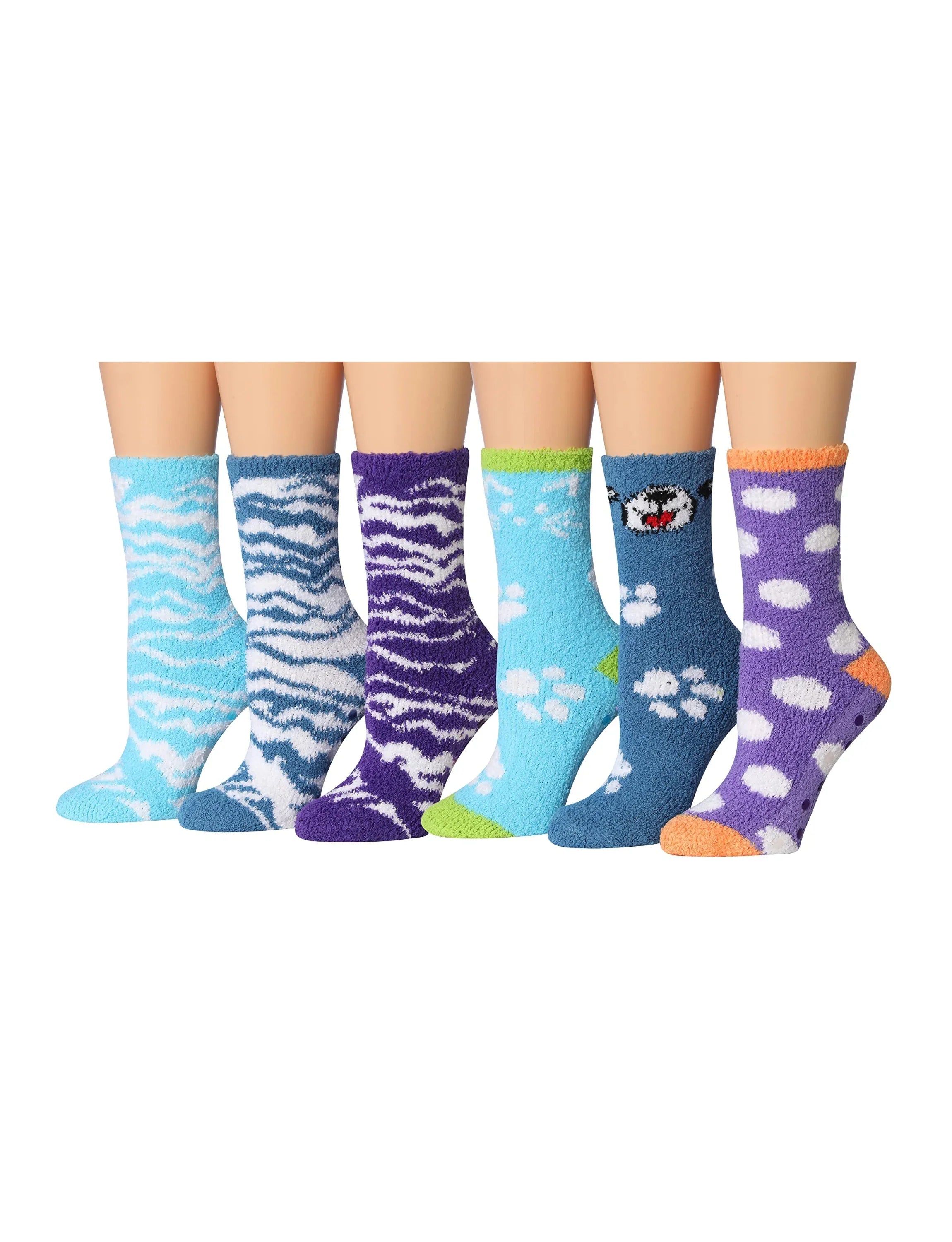 Peacock Fuzzy Socks