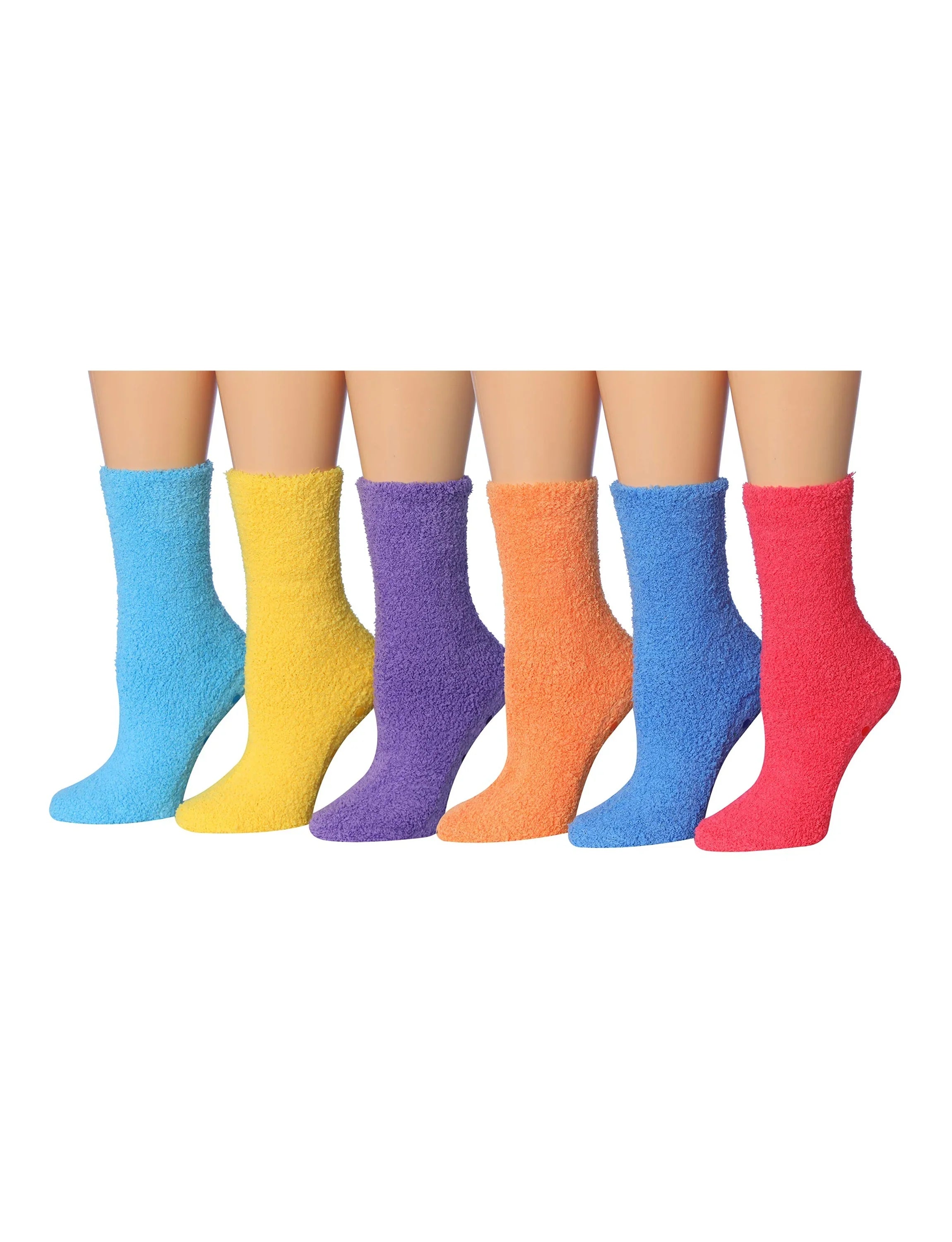 Rainbow Fuzzy Socks