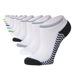 Women's White Vibrant Colored No Show Socks