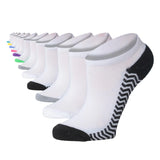 Women's White Vibrant Colored No Show Socks