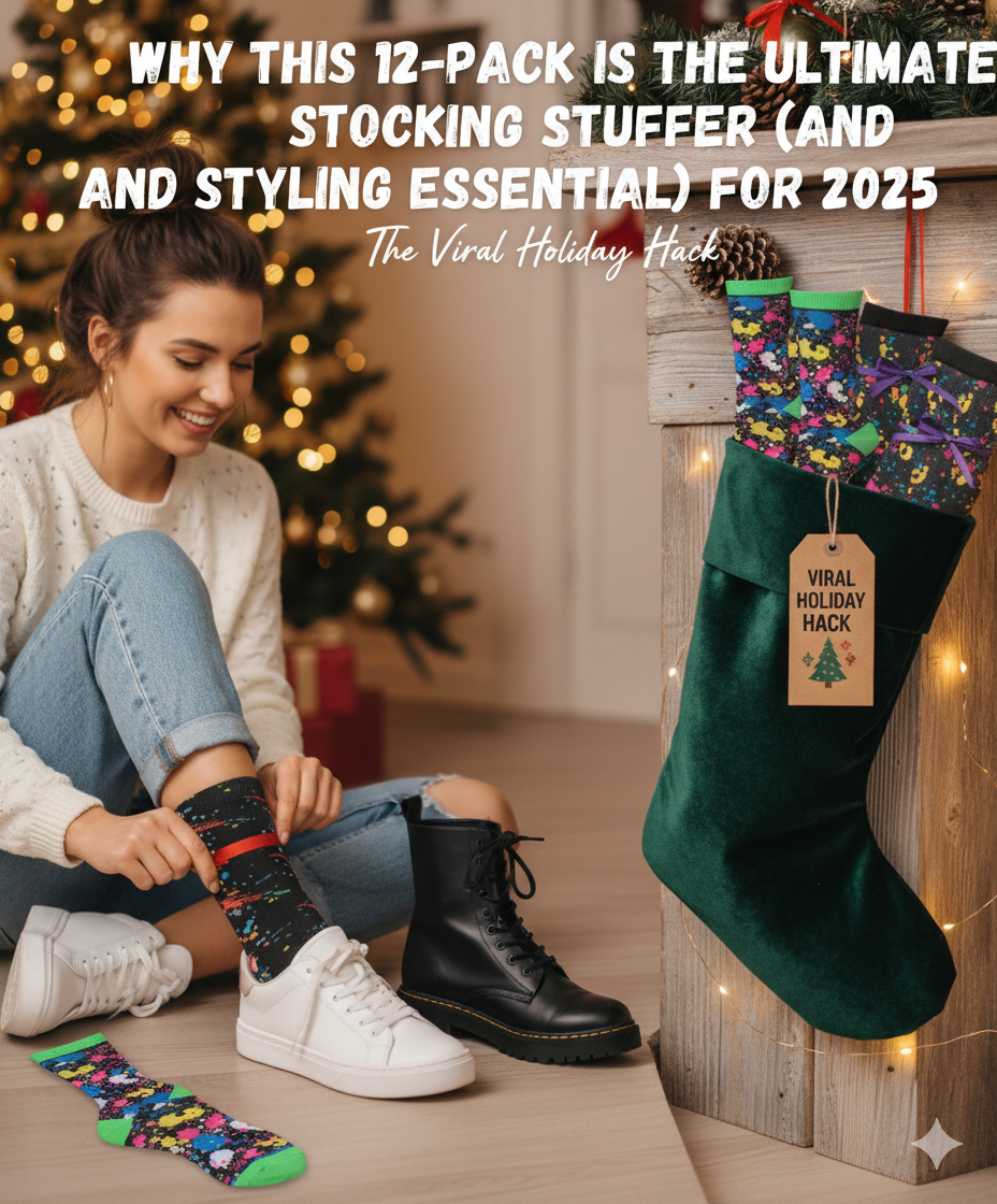 The Viral Holiday Hack: Why This 12-Pack of "Paint Splash" Socks is the Ultimate Stocking Stuffer (and Styling Essential) for 2025