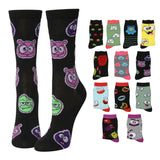 Colorful Funny Eye Monsters Socks - 12 Pairs
