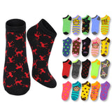 Women's Colorful Vivid Fun No Show Socks - 20 Pairs