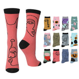 Abstract Arctic Teal Vibes Socks - 12 Pairs