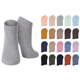Solid Pink Earthy Brown No Show Socks - 20 Pairs
