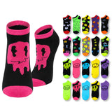 Multicolor Funny Emoji No Show Socks - 20 Pairs