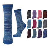 Colorful Work Fashion Crew Socks - 12 Pairs