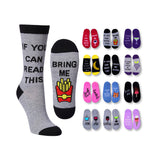 Colorful Fun Saying Socks - 12 Pairs