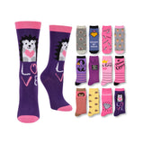 Colorful Queen Love Pattern Socks - 12 Pairs