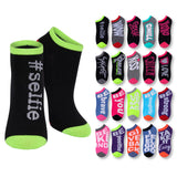 Women's Heartfelt Positive Low Cut Socks - 20 Pairs