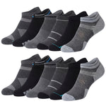 Set of black and gray ankle socks on a white background