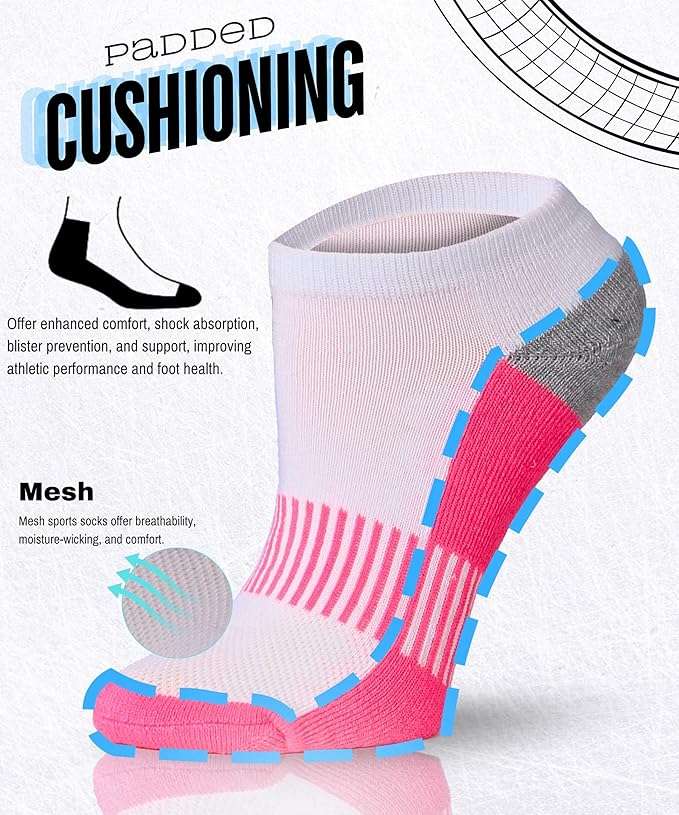 Women's White Vibrant Colored No Show Socks