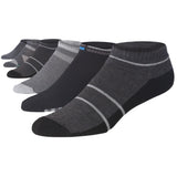 Men's Low Cut Monochrome Accent Sports Socks - 6 Pairs
