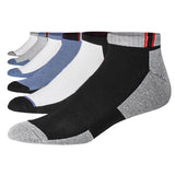 Men's Low Cut Colorful Contrast Sports Socks - 6 Pairs