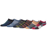 Men's Low Cut Shapes Striped Sports Socks - 6 Pairs