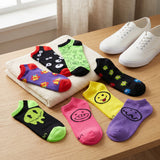 Multicolor Funny Emoji No Show Socks - 20 Pairs