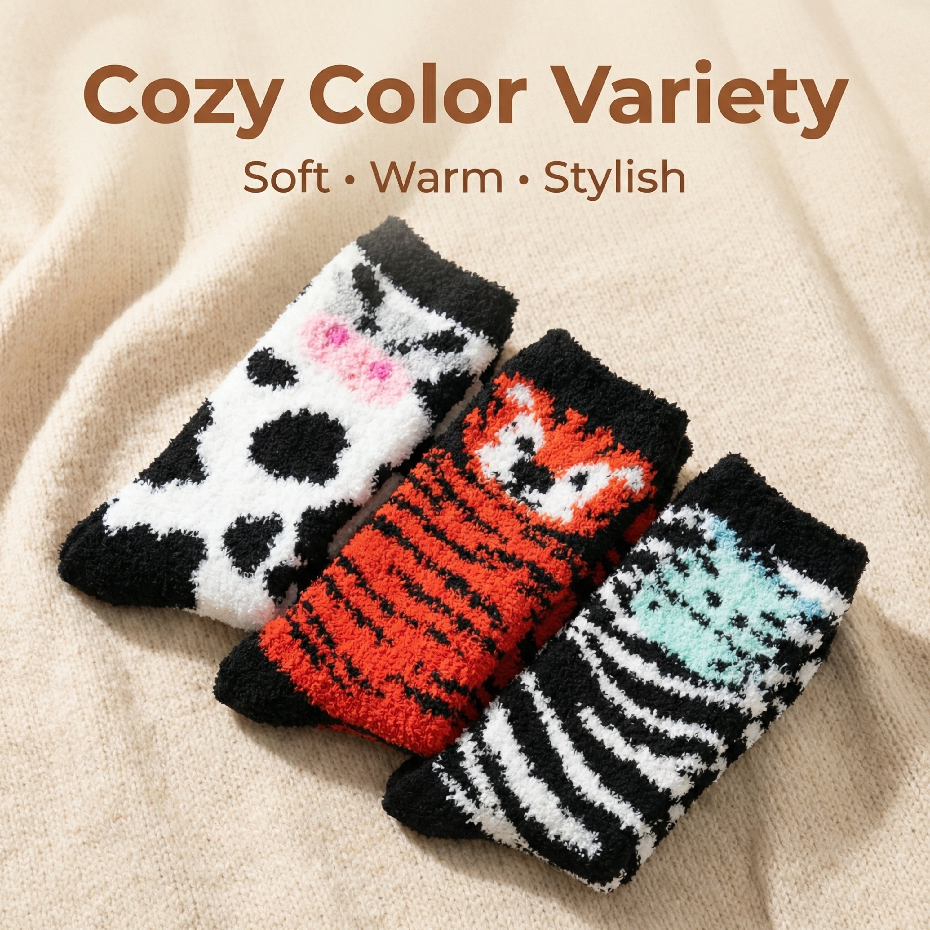 Women's Cheetah Crew Socks
