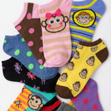 Women's Colorful Vivid Fun No Show Socks - 20 Pairs