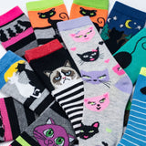 Cute Cat Socks - 12 Pairs