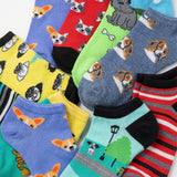 Women's Colorful Puppy Parade No Show Socks - 20 Pairs